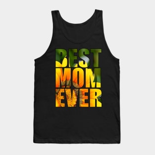 Best Mom Ever Flower Pattern Mother Gift Tank Top